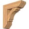 Ekena Millwork Merced Slat Smooth Bracket w/ Offset Brace, Western Red Cedar, 7 1/2"W x 24"D x 24"H BKT0806X24X24MRC06SWR - alternate 1